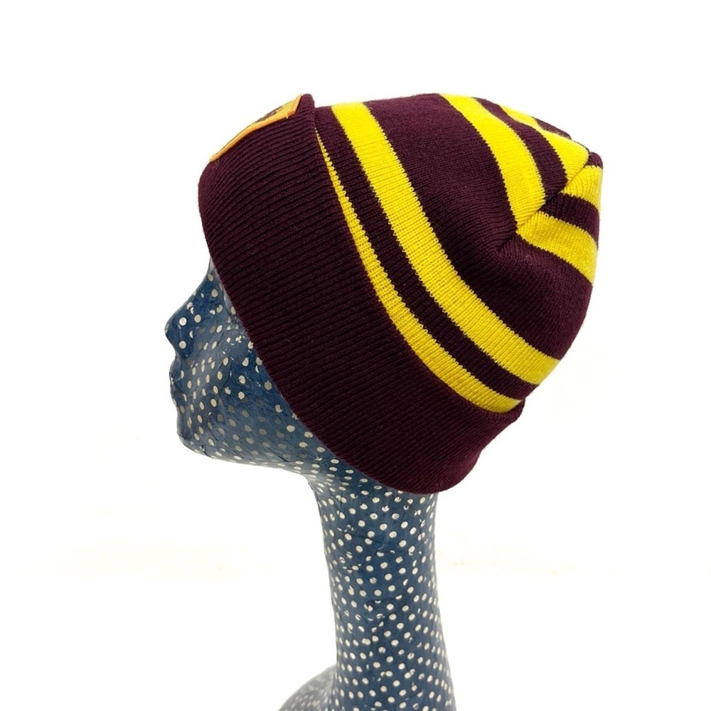 Harry Potter Kids Gryffindor Knit Beanie Stocking Cap Maroon Gold Winter Hat